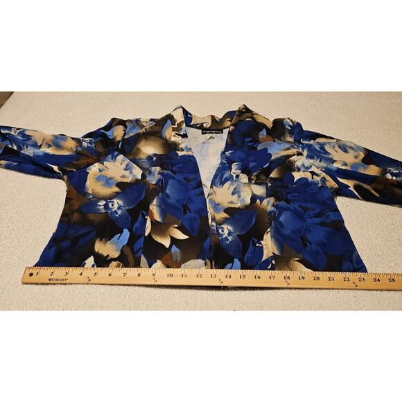 Marianne Open Front Blazer Jacket Floral Abstract Print USA Plus Size 3X - Picture 5 of 8